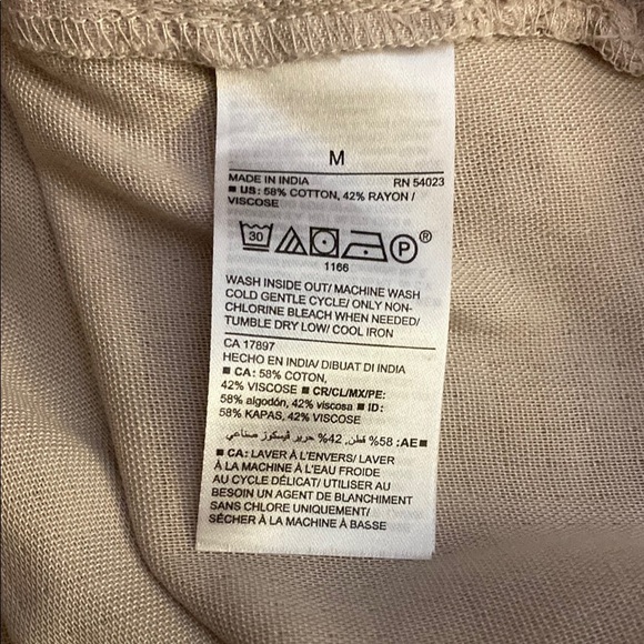 Old Navy Beige Split Neck Tunic - Picture 5 of 6